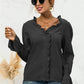 Frill Trim V-Neck Flounce Sleeve Shirt