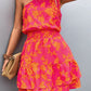 Floral Smocked Waist Tied One-Shoulder Dress