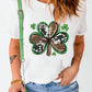 Clover Graphic Cuffed Short Sleeve Tee