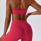 Cropped Halter Neck Sports Bra
