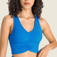 Gathered Detail Halter Neck Sports Bra