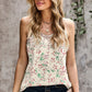 Floral Spliced Mesh Cami