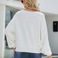 Raglan Sleeve Ribbed Trim Sweater
