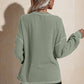 Contrast Stitching Waffle Top