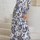 Bohemian Long Sleeve Maxi Dress with Pockets