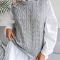 Round Neck Openwork Capped Sleeve Sweater Vest