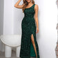 Today Was A Fairytale Sequin One-Shoulder Split Dress