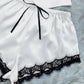 Lace Trim Cami, Shorts, Eye Mask, Scrunchie, and Bag Pajama Set