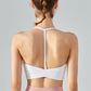 Ribbed Halter Neck Open Back Cropped Sports Cami