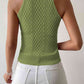 Round Neck Sleeveless Knit Top