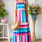 Striped Sleeveless Maxi Dress