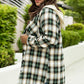 Plus Size Plaid Curved Hem Button Front Shirt