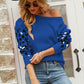 Printed Dropped Shoulder Round Neck Sweater