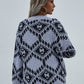Geometric Print Chunky Knit Sweater