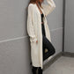 Waffle Knit Open Front Duster Cardigan With Pockets