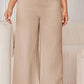 Plus Size Smocked Waist Wide Leg Pants