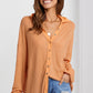 Button Front Dropped Shoulder Knit Shirt