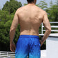 Full Size Printed Drawstring Waist Swim Trunks