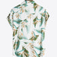 Full Size Tropical Print Curved Hem Shirt