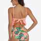 Tropical Print Ruffled Two-Piece Swimsuit