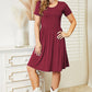 Ninexis Full Size Short Sleeve Dress with Pockets