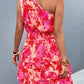 Floral Smocked Waist Tied One-Shoulder Dress