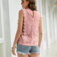 Lace Scalloped Keyhole V-Neck Tank