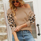 Printed Dropped Shoulder Round Neck Sweater