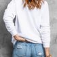 Letter Graphic Round Neck Sweatshirt cf