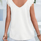 Lace Detail Eyelash Trim V-Neck Tank