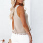 Openwork Tassel Hem Knit Tank