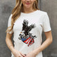 Simply Love Full Size FREEDOM US Flag Eagle Graphic Cotton Tee