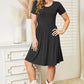 Ninexis Full Size Short Sleeve Dress with Pockets