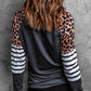 Leopard Striped Raglan Sleeve Top