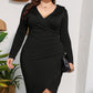 Plus Size Tulip Hem Long Sleeve Dress