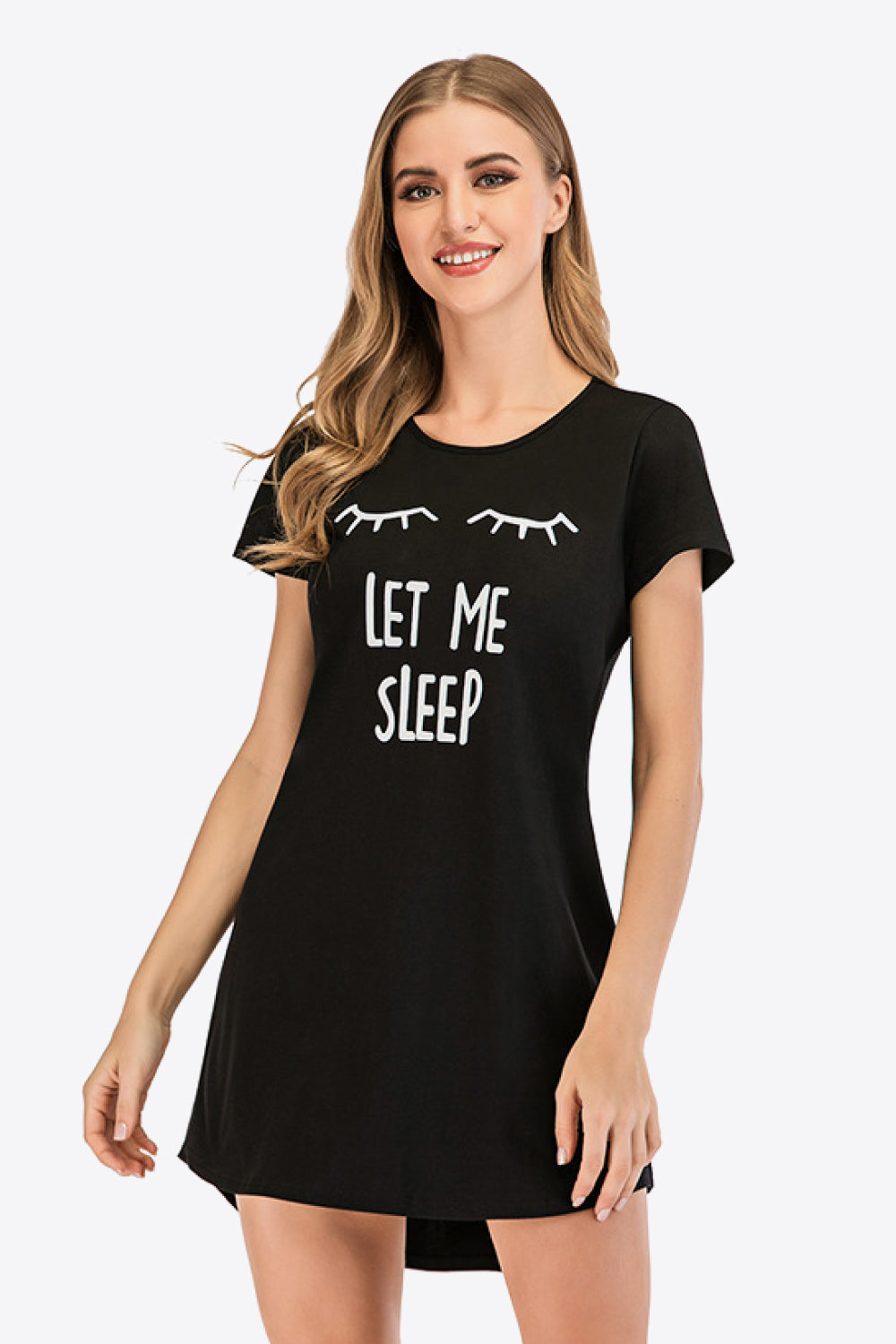 Animal Graphic Round Neck T-Shirt Dress