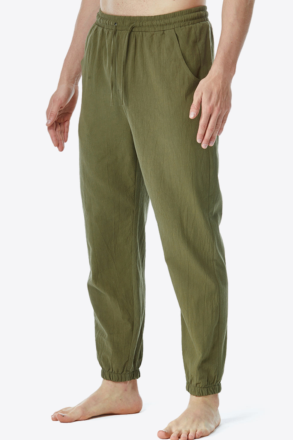 Full Size Drawstring Waist Pants with Pockets