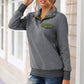 Contrast Quilted Quarter-Snap Long Sleeve Sweatshirt
