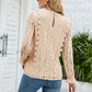 V-Neck Flounce Sleeve Lace Top