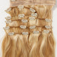 18" 100g #27/613 Clip-in Hair Extensions Human Virgin Hair