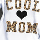 COOL MOM Heart Graphic Round Neck Sweatshirt