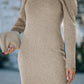 Ribbed Tie-Back Sweater Dress