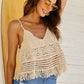 Fringe Hem V-Neck Cami