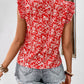 Floral Tie Neck Butterfly Sleeve Top