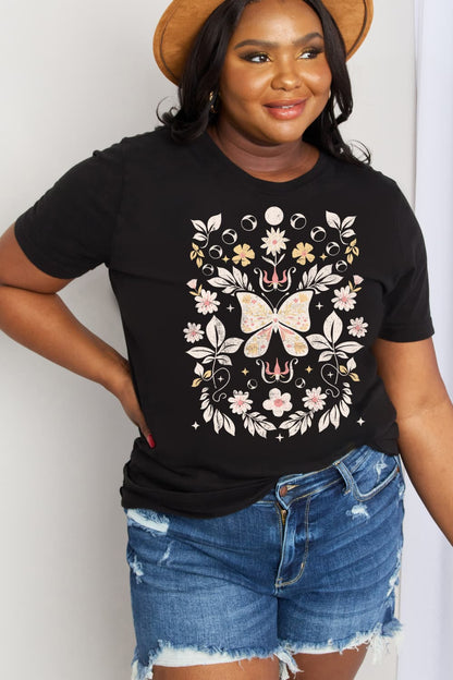 Simply Love Full Size Butterfly Graphic Cotton Tee