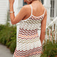 Chevron Spaghetti Strap Knit Dress