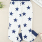 Star Print Drawstring Detail Joggers