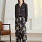 Satin Button-Up Lapel Collar Top and Pants Pajama Set