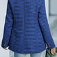 Double-Breasted Seam Detail Lapel Collar Blazer