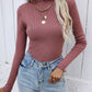 Frill Trim Rib-Knit Sweater